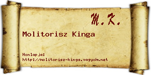 Molitorisz Kinga névjegykártya